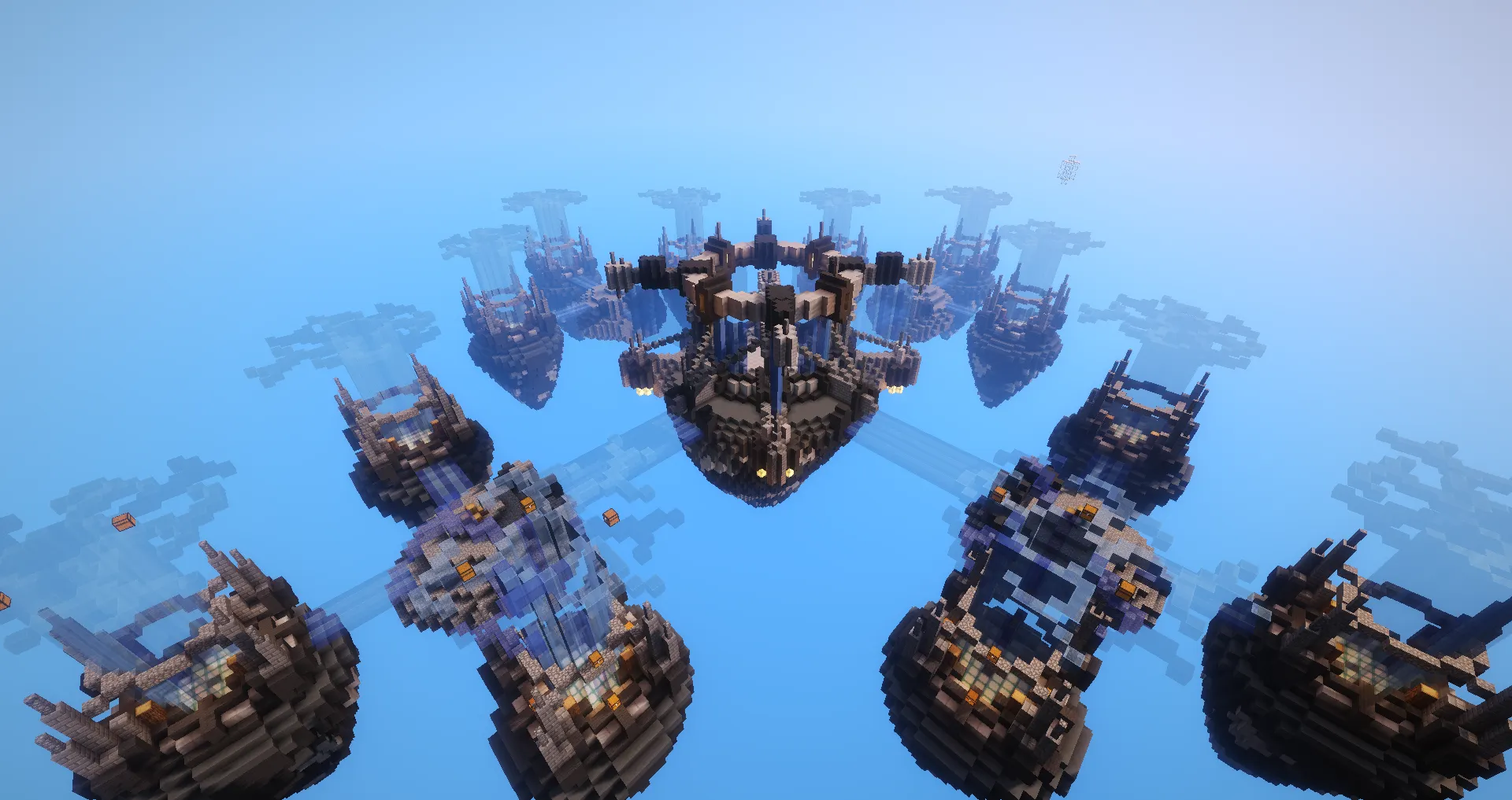 سرور SkyWars با جزیره‌های شناور و نبرد بازیکنان — سرور اسکای‌وارز - تصویر ۱